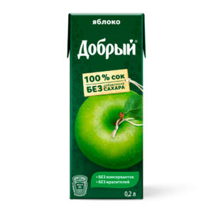 Яблочный сок Добрый 0,2л