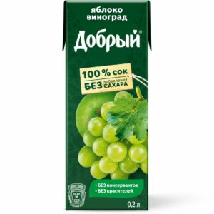 Яблочно-виноградый сок Добрый 0,2л