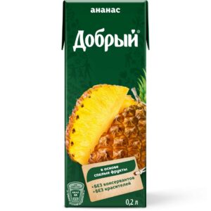 Ананасовый нектар Добрый 0,2л
