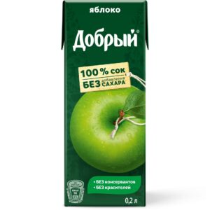 Яблочный сок Добрый 0,2л