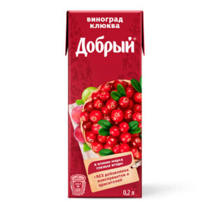 Морс Виноград-клюква Добрый 0,2л