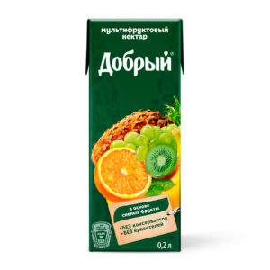 Мультифрукт нектар Добрый 0,2л