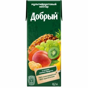 Мультифрукт нектар Добрый 0,2л