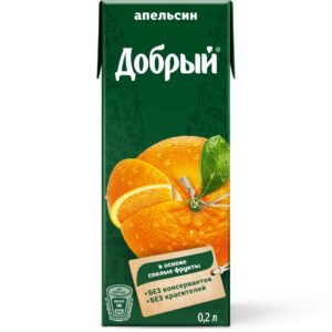 Апельсиновый нектар Добрый 0,2л